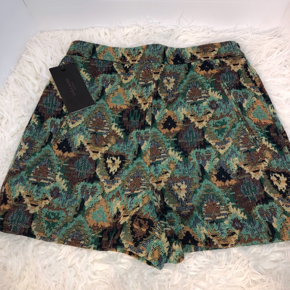 High Waisted Fabric Shorts